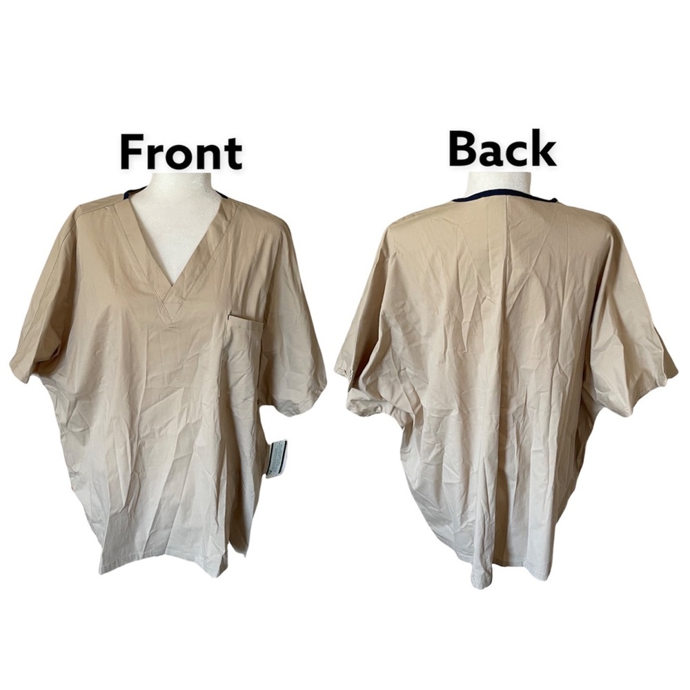 Izod Scrub Top size 3XL Khaki
